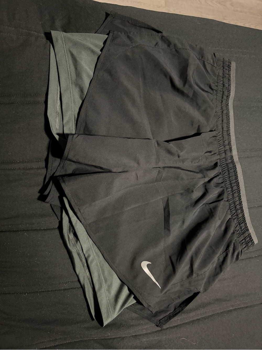 Nike Black Running Shorts with Gray Inner Liner